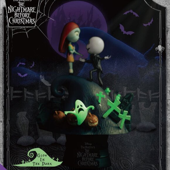 Beast Kingdom The Nightmare Before Christmas Jack & Sally D-Stage Statue NEW! - Picture 3 of 11
